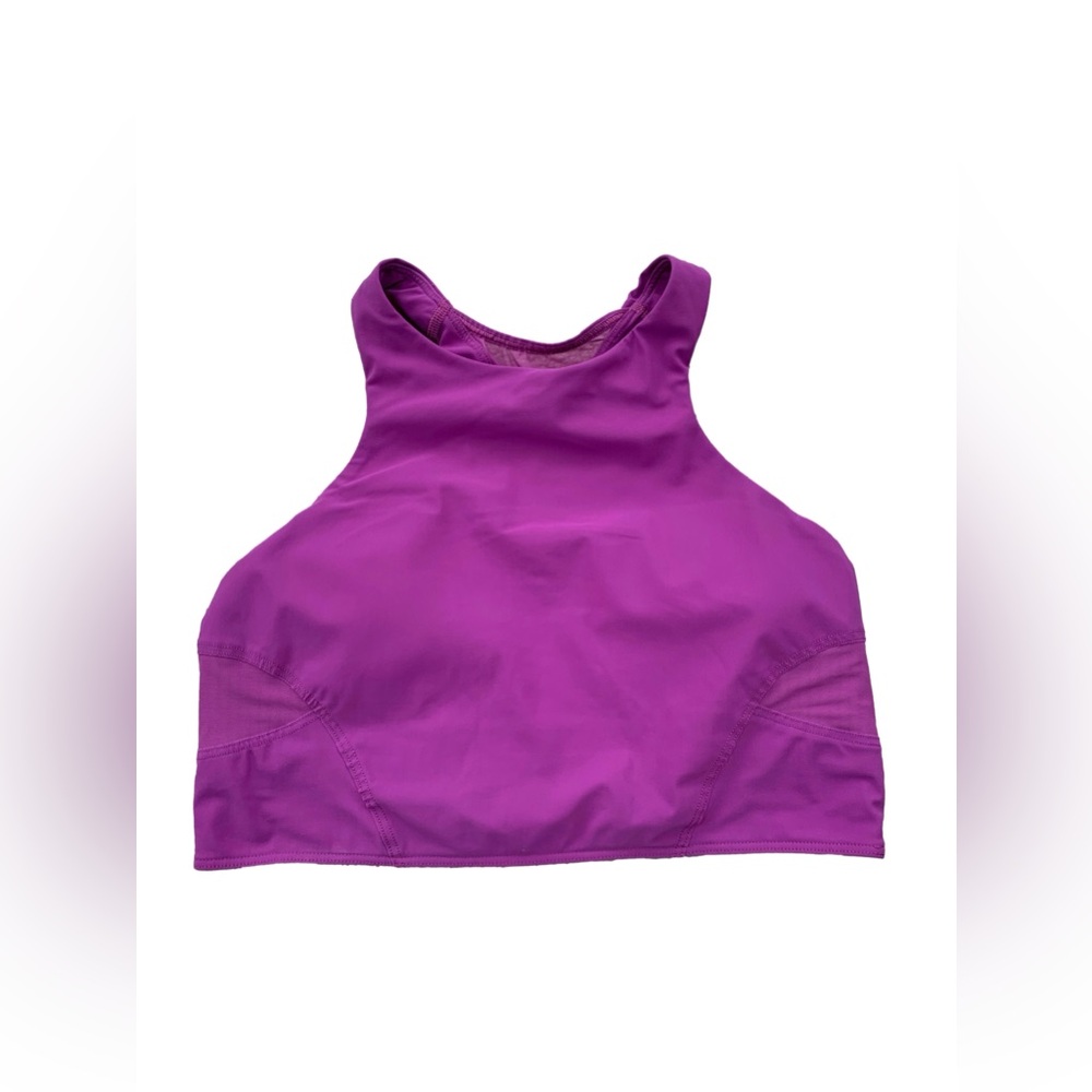 Lululemon Women’s Size 8 Mesh-Back Train Bra *Medium Support, A/B Cup Vivid Plum